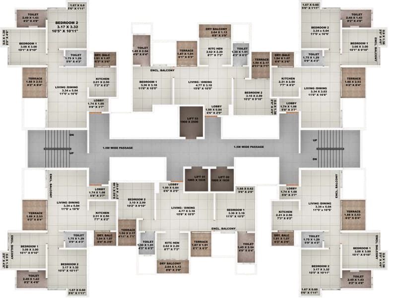 Floor plan of Pyramid Atlante &mdash; photo gallery, images, brochure, amenities, cost sheet, price breakup, availability details, RERA number, RERA certificate, possession date, layout plan, logo, floor plan, master plan, and location map showcasing project highlights and features.