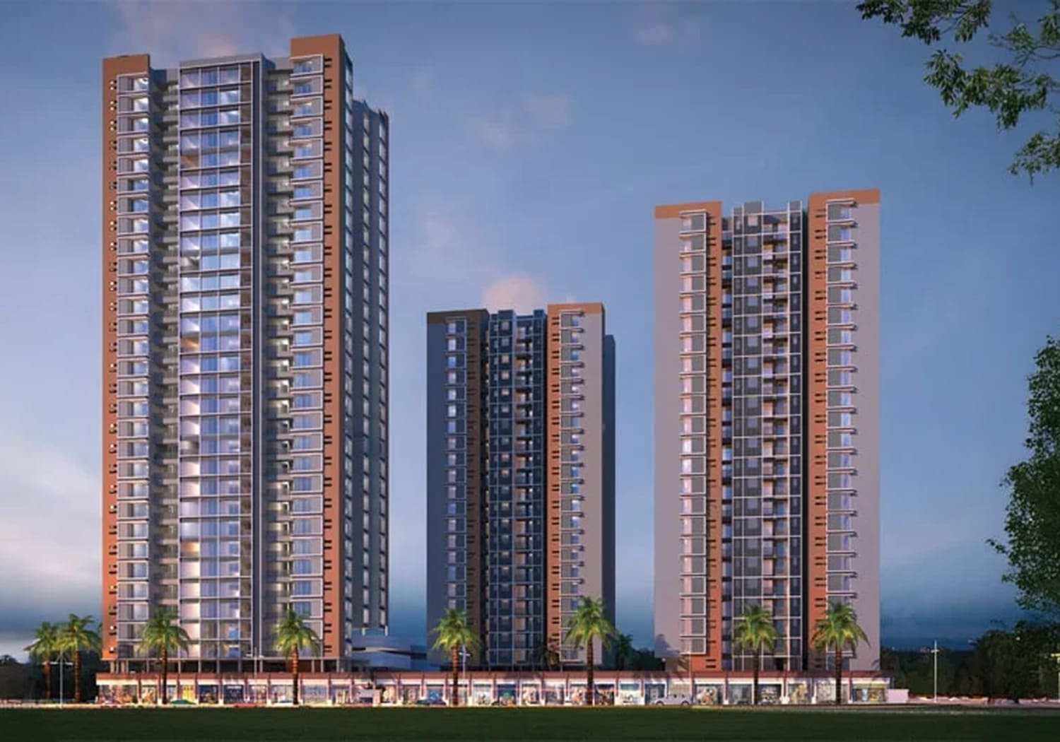 Exterior view of Pyramid Atlante &mdash; photo gallery, images, brochure, amenities, cost sheet, price breakup, availability details, RERA number, RERA certificate, possession date, layout plan, logo, floor plan, master plan, and location map showcasing project highlights and features.