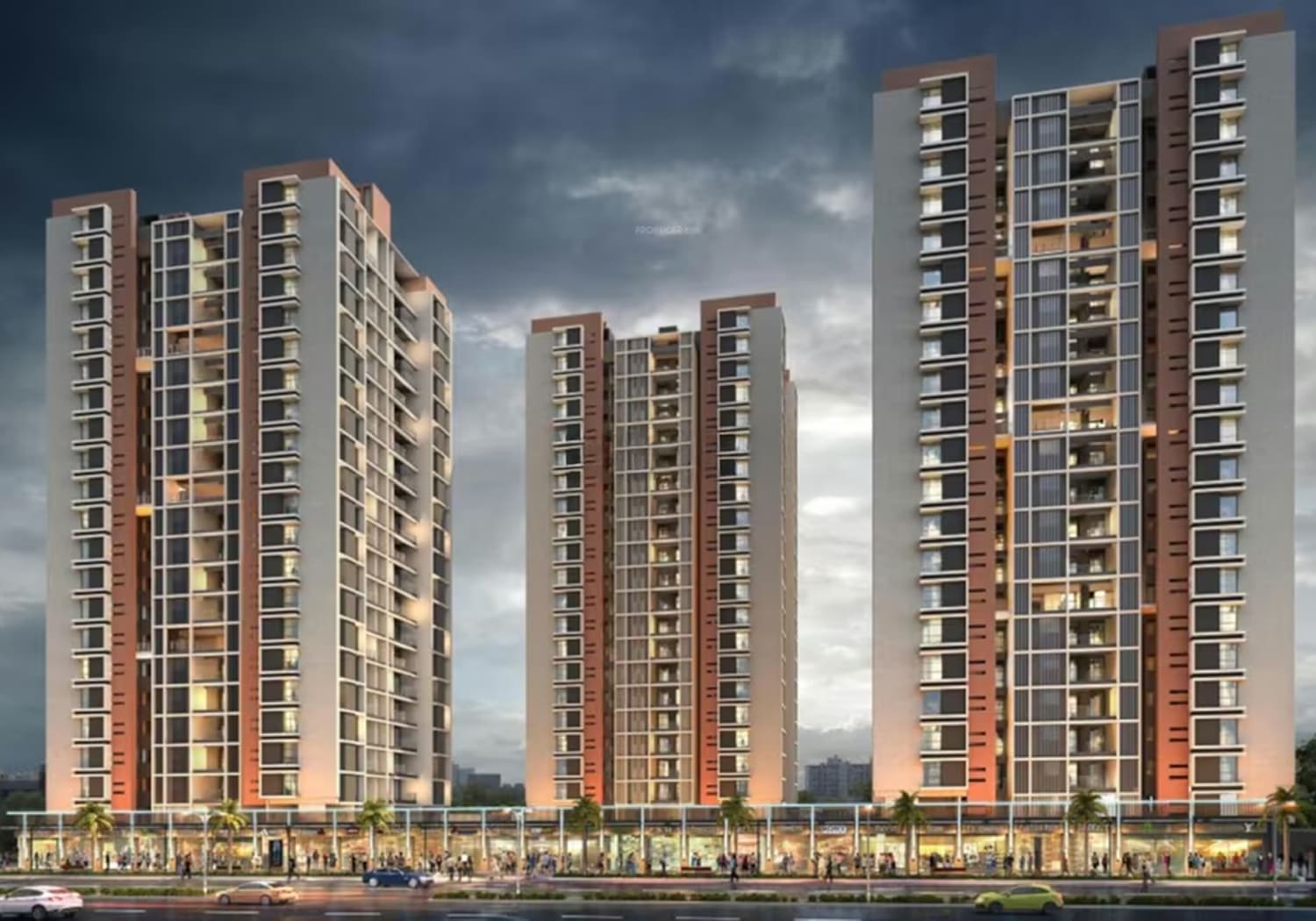 Exterior view of Pyramid Atlante &mdash; photo gallery, images, brochure, amenities, cost sheet, price breakup, availability details, RERA number, RERA certificate, possession date, layout plan, logo, floor plan, master plan, and location map showcasing project highlights and features.