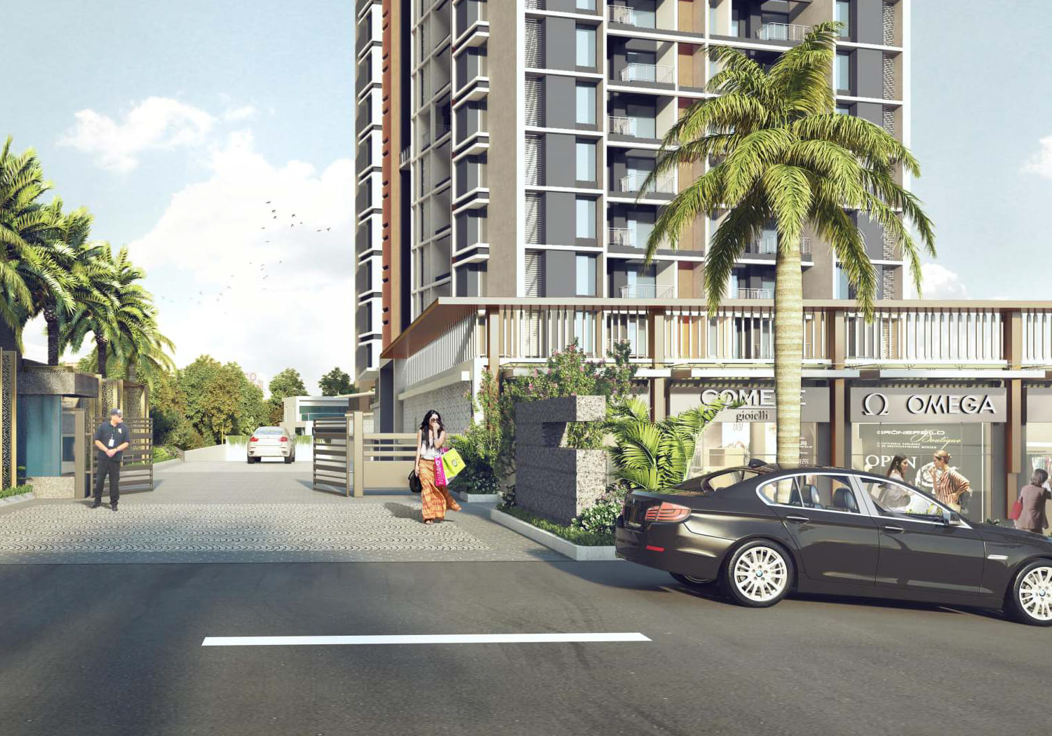 Exterior view of Pyramid Atlante &mdash; photo gallery, images, brochure, amenities, cost sheet, price breakup, availability details, RERA number, RERA certificate, possession date, layout plan, logo, floor plan, master plan, and location map showcasing project highlights and features.